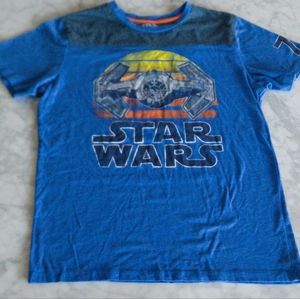 Lucasfilms Star Wars 77 Short Sleeve Blue T-shirt Size M Youth Ladies Unisex‎